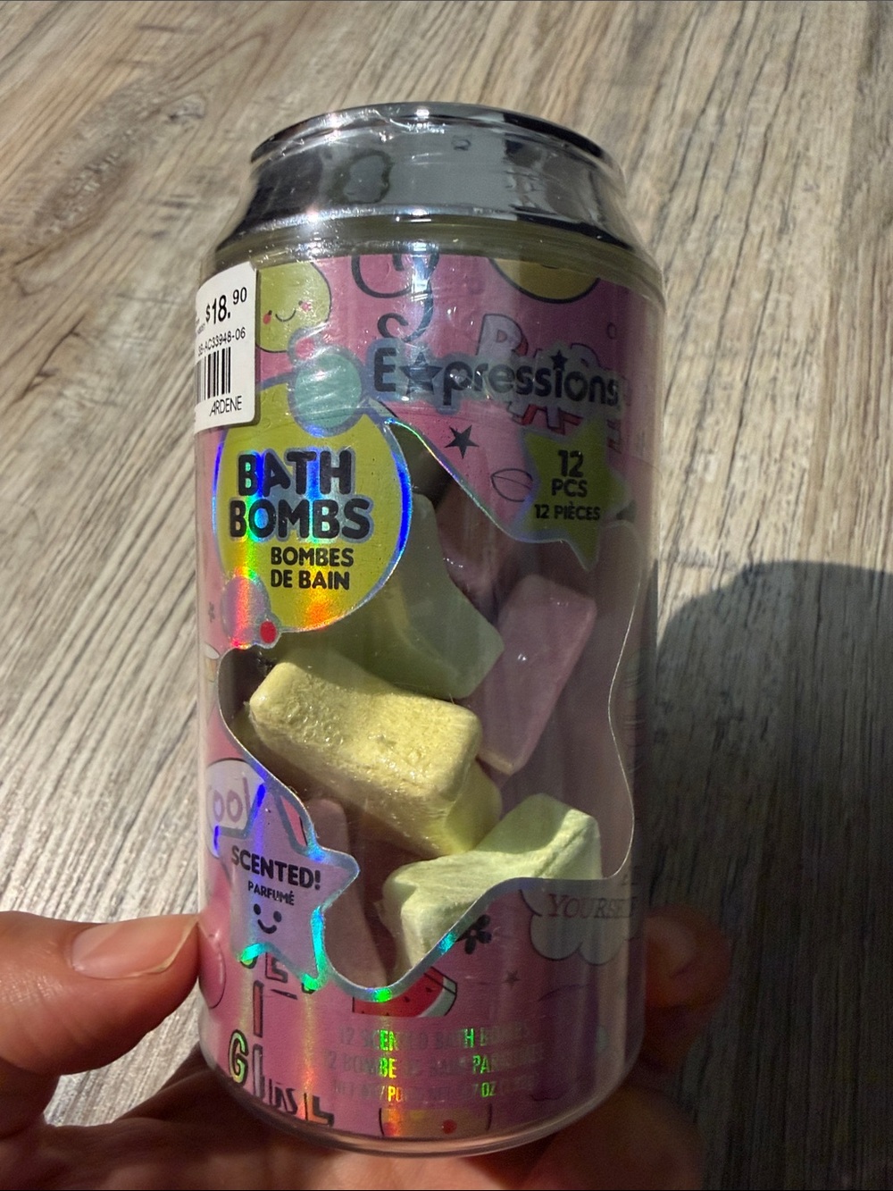 Expressions Bath Bombs - Pastel Yellow & Light Green Can